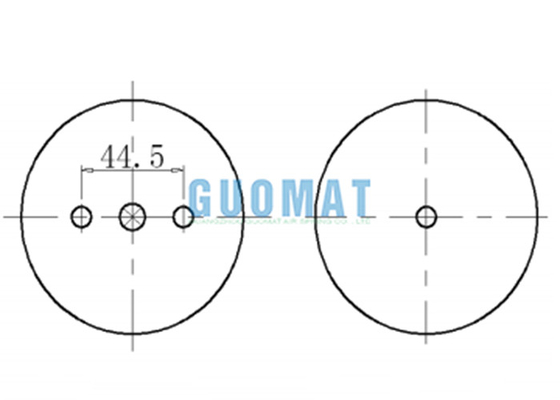 GUOMAT 2B2200 Lò xo không khí công nghiệp kết hợp đôi 1 / 4NPT Hệ thống treo khí nén