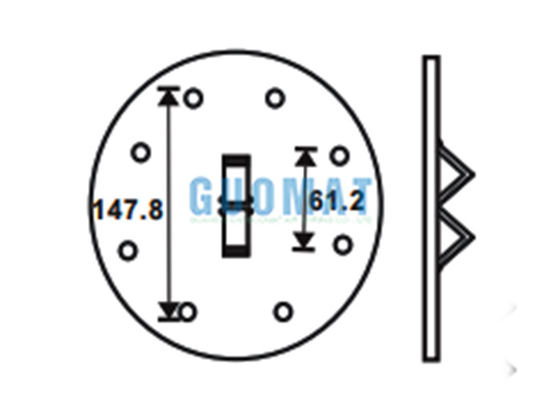 556238325 Goodyear Air Spring For Trailer Chuồng bay treo gấp đôi