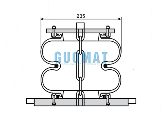 556238325 Goodyear Air Spring For Trailer Chuồng bay treo gấp đôi