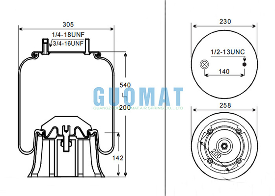 Universal Truck Parts 910-16P310 Contitech 1R12-092 Goodyear Hình đệm ốc hơi