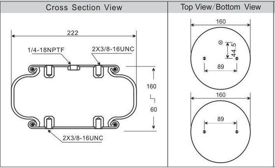 Xe tải bồn phun khí công nghiệp đơn vòng Goodyear 1B9-202 túi khí