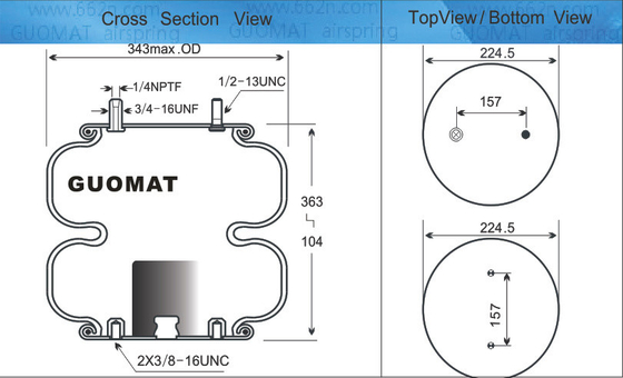 Contitech FD 331-26 514 Lối thả không khí Xuân không khí 1/4-18 túi khí NPTF