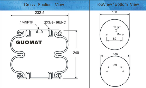 Contitech cao su Air Spring FD200-25 Cross Firestone W013586951 Hệ thống treo