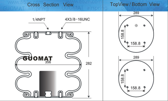 Goodyear treo khí xuân Airkraft 3B-356 115061 cho conveyor dừng cuối