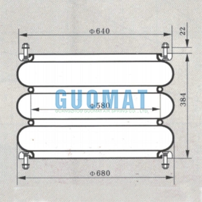W01-358-7304 Firestone Aluminum Plate Air Spring Isolator Với Vòng Vòng