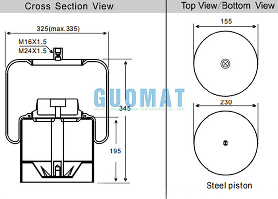 Lái xe ô tô cao su Ứng thả khí xuân 4838NP23 Contitech Rolling Lobe Amplifier