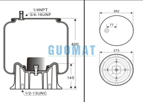 W01-358-9580 Firestone Truck Air Ride Suspension 4884N1P02 Contitech Ứng xe hơi túi xuân