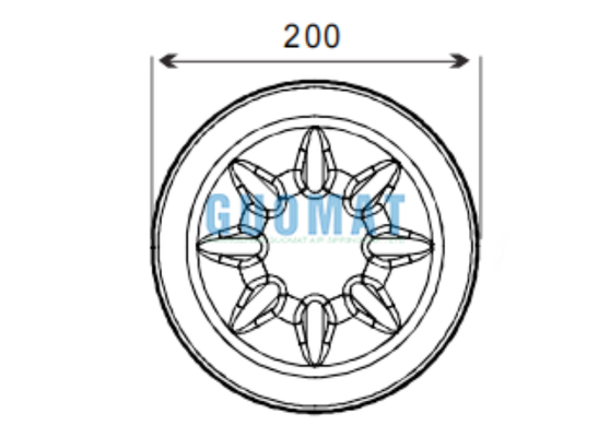 W01-M58-8513 Phụ tùng xe tải Firestone 4390NP22 Lò xo hơi Contitech Suspension Rolling Lobe