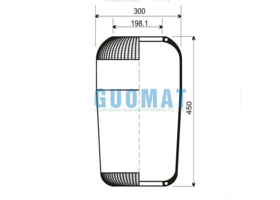 Chiếc xe buýt phụ tùng W01-095-0191 Firestone cao su Air Spring 727N Contitech cho MAN Volvo