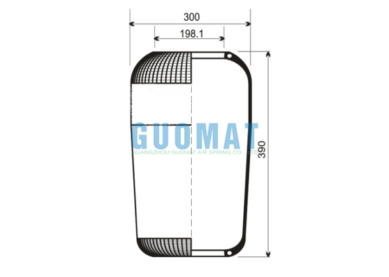 Lò xo hơi xe buýt Contitech 390mm cao 762N W01-095-0190 Firestone Rubber Air Bellws