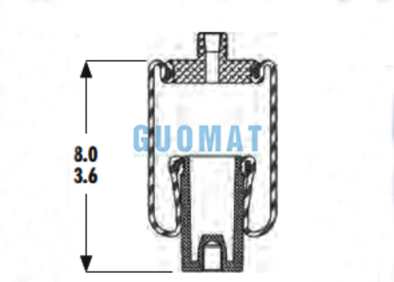 1S3-011 Goodyear Super Cushion Air Spring ASB-06-7-014 Piston Cab Air Suspension Shock