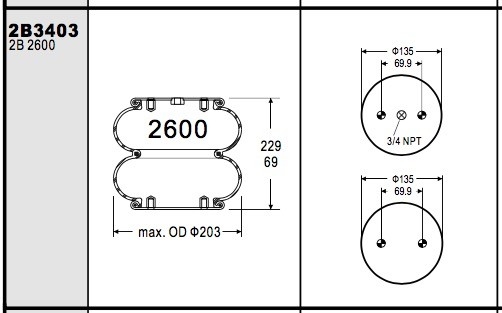 Cao su công nghiệp Air Spring W01-358-3403 Sốc cho tàu sân bay Mỹ 8003-009