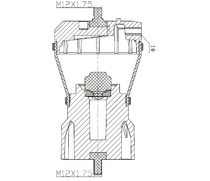Máy hút sốc khí nhựa cao su thép IVE-CO phía trước OEM 41019150 / 8169050 EUROTECH Eurostar