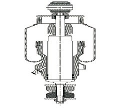 Sachs 105855 MAN F2000 Bộ giảm xóc không khí phía trước OEM 81417226048 / 81.41722.6048