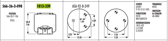 Goodyear 1R13-239 Hệ thống treo khí nén lò xo cuộn lò xo 566263098