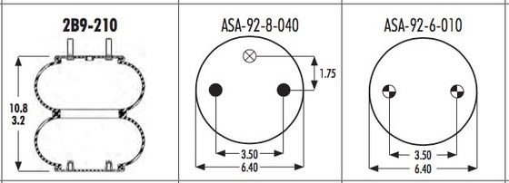 Lò xo khí công nghiệp 2B9-210 W01-358-6908 Contitech FD200-19 362