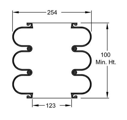 W01-R58-4047 Túi khí đơn Firestone 10 X 3 thay thế DUNLOP SP 258