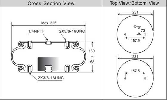 W01-358-7009 Hệ thống treo bằng khí nén lò xo không khí 1B12-301 SAF Hà Lan