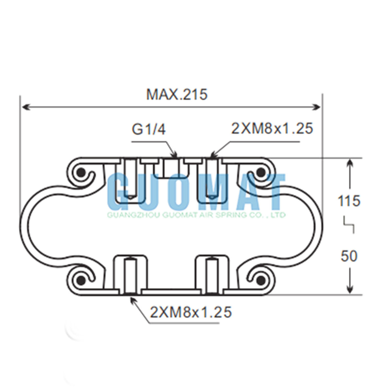 Guomat 1B6022 Các bộ phận hệ thống treo SP 1 B 07 Phê-ni-xơ Thử cú sốc không khí