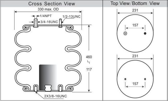 W01-358-8029 Firestone treo khí xuân ba vòng tròn máy điều khiển khí