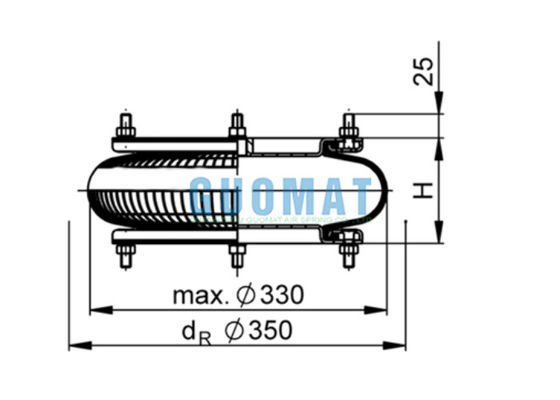 ContiTech FS 412-10 DS nguyên bản loại Air Spring 12X1 cao su