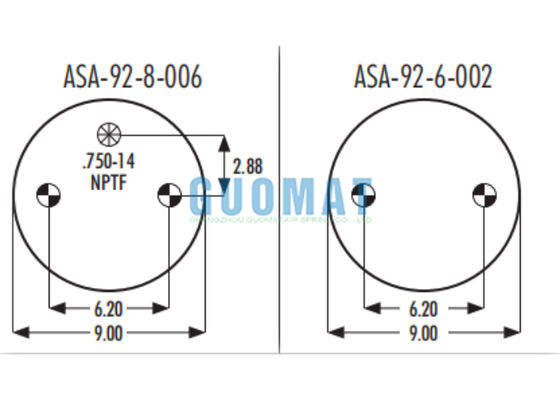 W013586920/W013587043 Firestone cao su Air Spring 1B12-305 Goodyear Industrial Air Bellow