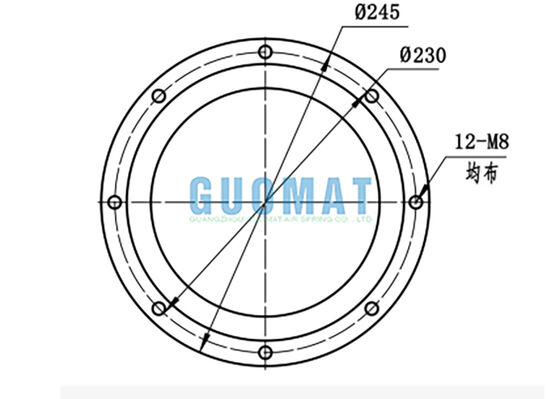Tùy chỉnh GUOMAT 2H12X2P05 Flange Air Spring W01-R58-4044 Firestone Air Bellows 12X2 Air Gum