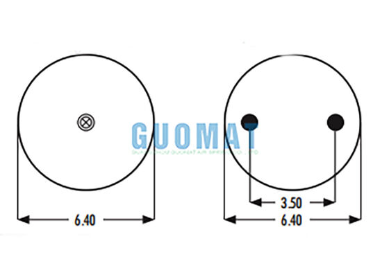 2B9-230 Goodyear Air Spring thay thế 578-92-3-202 Industrial Rubber Air Bellows
