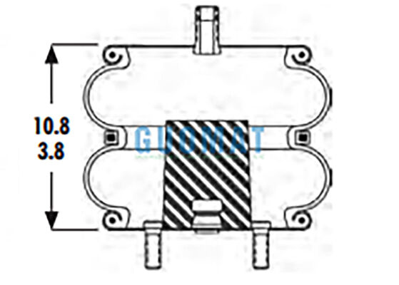 2B9-230 Goodyear Air Spring thay thế 578-92-3-202 Industrial Rubber Air Bellows