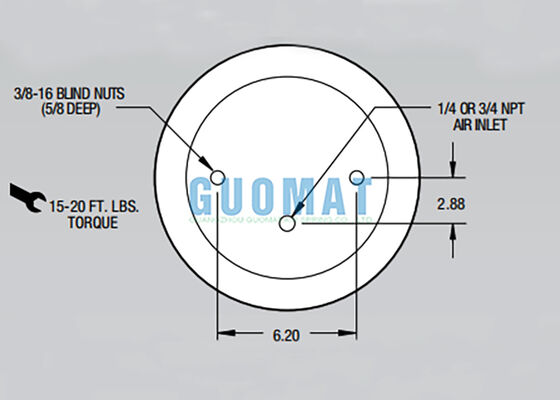 Firestone Rolling Lobe Air Spring W01-358-9053 1T15M-2 Truck Suspension Airbag