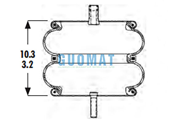 2B9-229 Lò xo hơi công nghiệp Goodyear 578-92-3-211, Giảm xóc khí nén