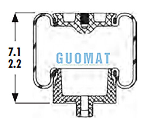 Goodyear 1S4-007 Goma Airbag Hình đệm W023587001 Firestone Truck Cab Airbag thay thế