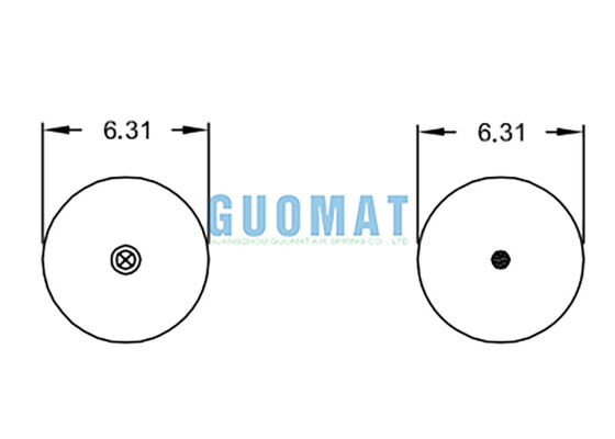 Cao su tự nhiên W01-358-6897 Firestone Double Convoluted Air Spring AS-0058 Watson & Chalin