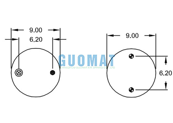Túi lò xo khí cao su Firestone W01-358-7996 Giảm xóc loại ba nếp gấp