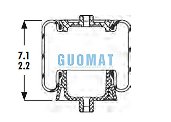 1S4-067 Cab Air Spring Goodyear ASC-08-7-137 Truck Suspension Airbag thay thế