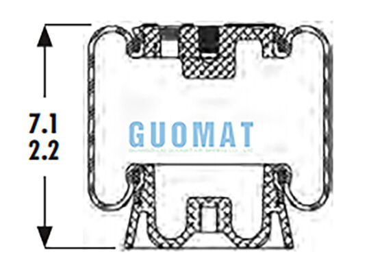 1S4-123 Goodyear Cabin Air Spring ASC-08-7-15 Giảm xóc hơi hệ thống treo cho ghế lái xe tải