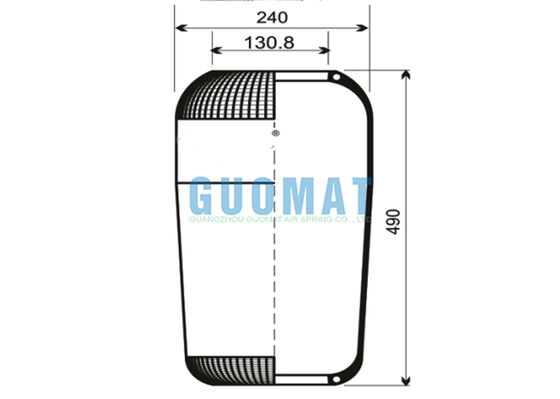 713N Contitech Lò xo hơi giảm xóc 72296 Ống hơi VIBRACOUSTIC V1F21D
