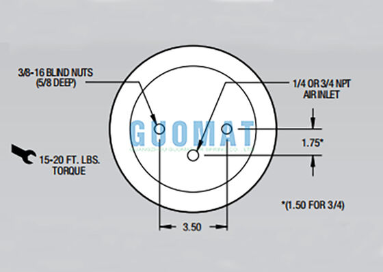 W01-358-5712 Hệ thống treo không khí của xe tải Firestone Air Spring Rolling Lobe