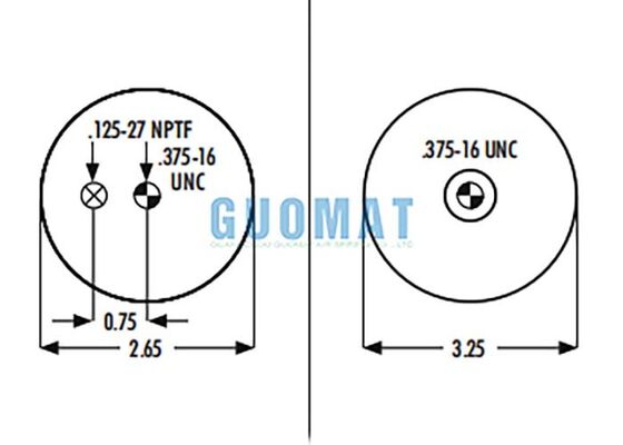 Goodyear 1S4.5-121 Cab Air Spring với Piston ASC-08-7-157 thay thế túi khí tay áo