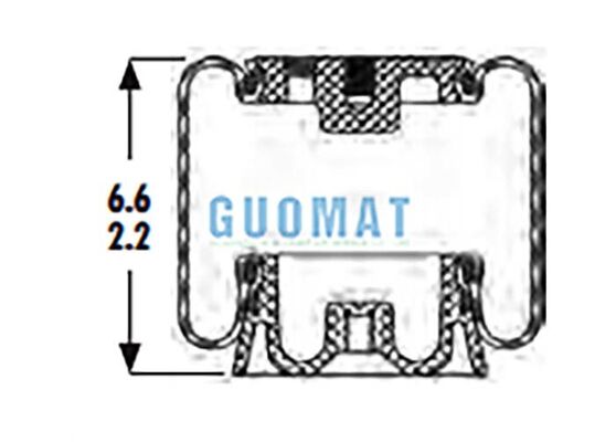 Goodyear 1S4.5-121 Cab Air Spring với Piston ASC-08-7-157 thay thế túi khí tay áo