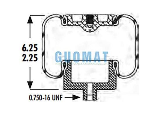 Truck Cab Air Spring 1S5-010 Goodyear Piston ASC-08-7-139 túi khí thay thế