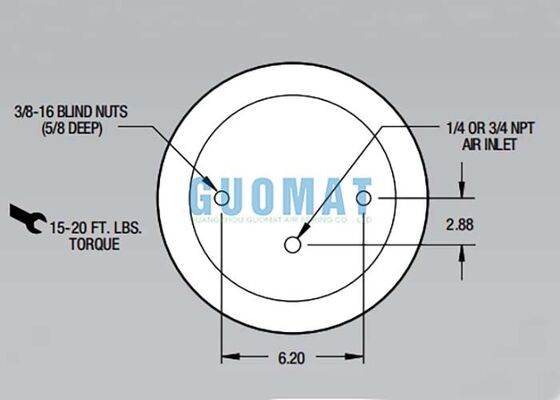 1T15M-2 Firestone Style Air Shock W01-358-9042 Ống phun khí để hấp thụ cú sốc