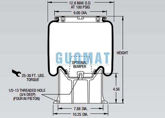 W01-358-9079 Firestone Air Spring 1T15M-6 Suspension Rubber Air Bags