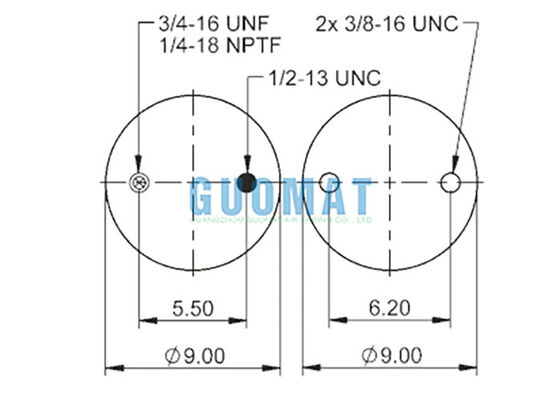 FS 330-11 467 túi khí cao su Contitech 64594 Mẫu dây chuyền không khí một vòng với bu lông