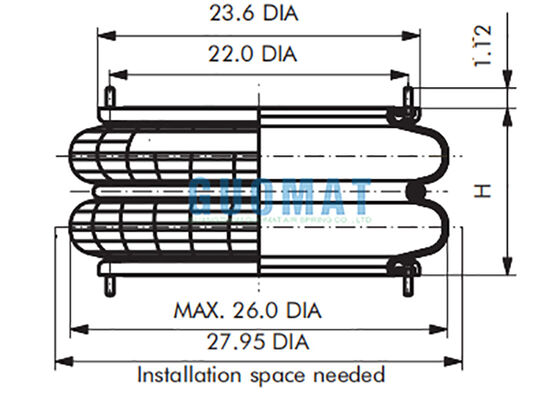 FD 2380-24 RS Contitech Air Bellows 24pcsx3/8-24UNF Air Spring cho máy in ấn dán