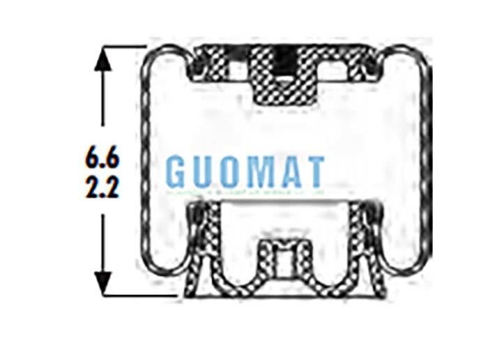 Goodyear 1S4.5-121 Cab Air Spring với Piston ASC-08-7-157 thay thế túi khí tay áo