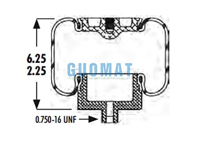Truck Cab Air Spring 1S5-010 Goodyear Piston ASC-08-7-139 túi khí thay thế