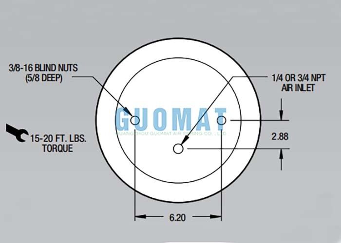 1T15M-2 Firestone Style Air Shock W01-358-9042 Ống phun khí để hấp thụ cú sốc