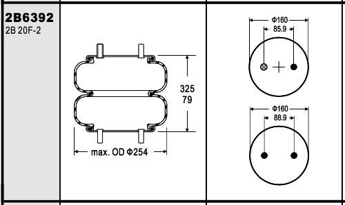 W013586392 Lò xo không khí công nghiệp đôi kết hợp 20-2 Arvin Meritor 2258-G-1489