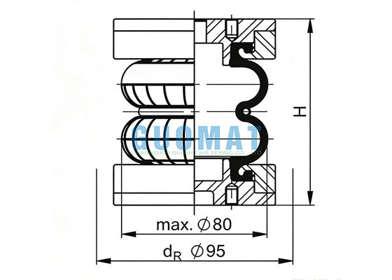 FD 22-4 DI CR Contitech Industrial Rubber Air Spring EB-80-45 FESTO Lôi chuông